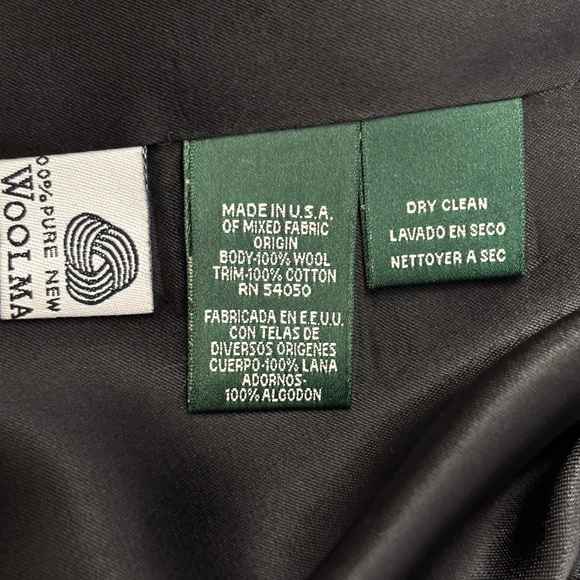 Lauren Ralph Lauren Double Breasted Wool Herringbone Coat Womens 12 Vintage USA - Picture 13 of 13